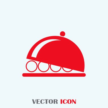 Yemek tabağı hizmet işareti simgesi