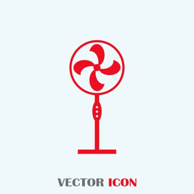 Vantilatör vektör çizim eps10. Web sitesi veya uygulama için izole rozet fan