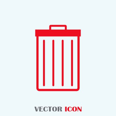 çöp kutusu simgesini, vektör