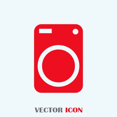 Çamaşır makinesi simgesi. Cihazı vektör simgesi. Çamaşır makinesi simge vektör. Vektör görüntü.