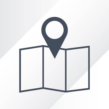 Harita işaretçi simgesi. yer düğme.