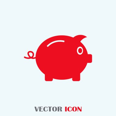 Kumbara. Anahat tarzı tamamen ölçeklenebilir vektör simgesi.