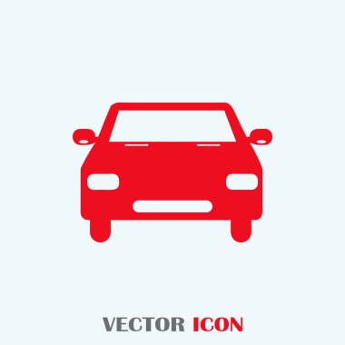 Vektör araba düz simgesi