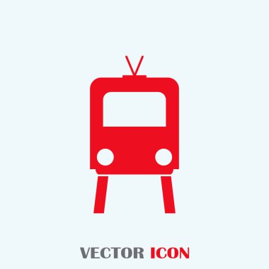 Tren simge vektör, Modern ulaşım işareti, Web sitesi, sosyal medya, kullanıcı arabirimi, mobil uygulaması, Eps10