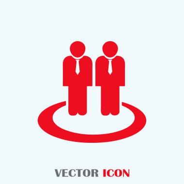 İnsanlar simgesini trendy düz stil. Kalabalık işareti. Web sitesi tasarımı, logo, app, UI kişi simgesi. Vektör çizim