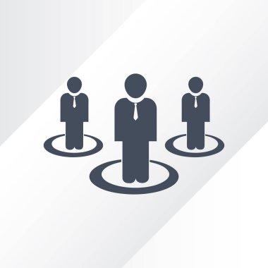 İnsanlar simgesini trendy düz stil. Kalabalık işareti. Web sitesi tasarımı, logo, app, UI kişi simgesi. Vektör çizim, Eps10.