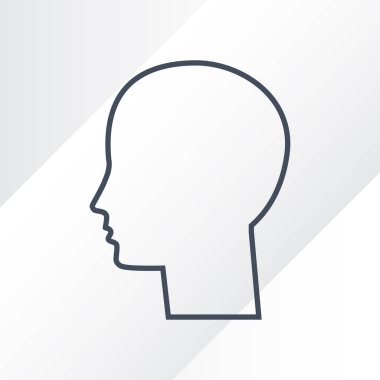 İnsan kafası. Düz illüstrasyon.