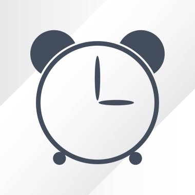 Çalar saat simge vektör simgesi, uyan, almak kavramı, zaman kayıt üzerinde izole beyaz arka plan