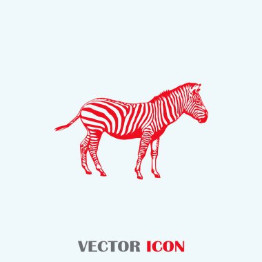Zebra vektör hayvan simgesi
