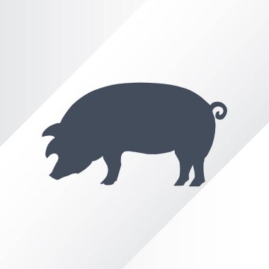 arka plan üzerinde izole simgesi domuz. Modern düz piktogram Logo illüstrasyon