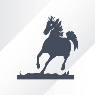 At siyah siluet çalıştırıyor. Vektör çizim.