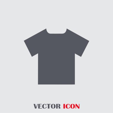 T-shirt simgesi düz vektör.