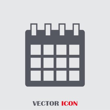 Takvim izole düz Web telefon simgesini