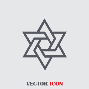 Davut'un yıldızı. Simge vektör