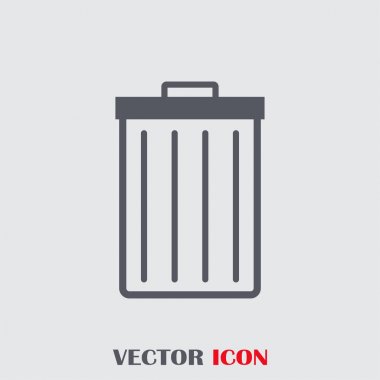 çöp kutusu simgesini, vektör