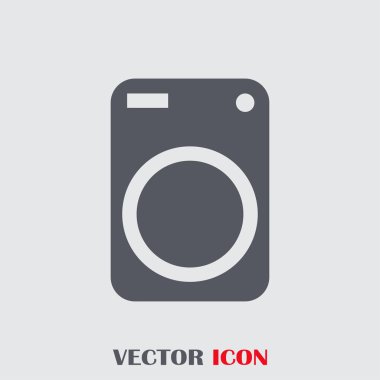 Çamaşır makinesi simgesi. Cihazı vektör simgesi. Çamaşır makinesi simge vektör. Vektör görüntü.