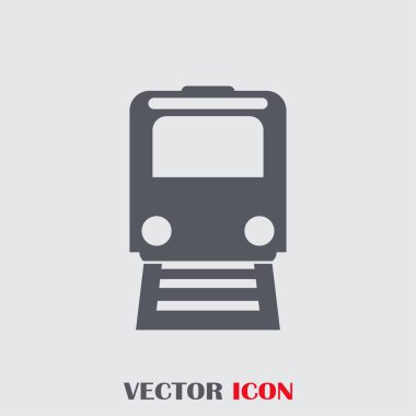 Tren simge vektör, Modern ulaşım işareti, Web sitesi, sosyal medya, kullanıcı arabirimi, mobil uygulaması, Eps10