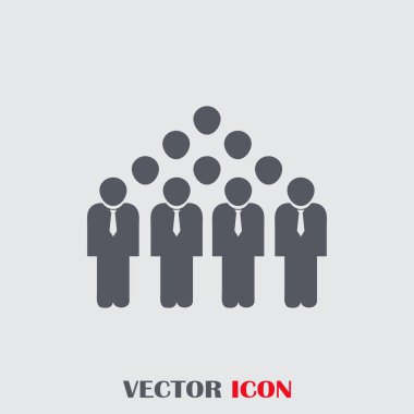 İnsanlar simgesini trendy düz stil. Kalabalık işareti. Web sitesi tasarımı, logo, app, UI kişi simgesi. Vektör çizim