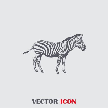 Zebra vektör hayvan simgesi