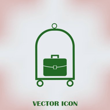 Bagaj web vektör simgesi.