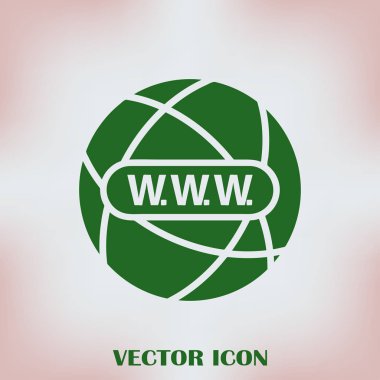 Web sitesi simge. vektör küre simgesi