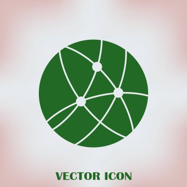 Web sitesi simge. vektör küre simgesi