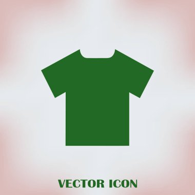 T-shirt simgesi düz vektör.