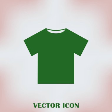 T-shirt simgesi düz vektör.