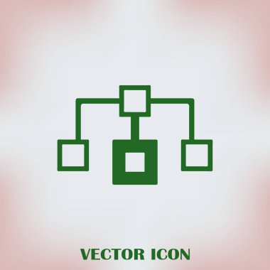 Akış şeması simge vektör.