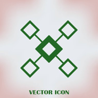 Akış şeması simge vektör.