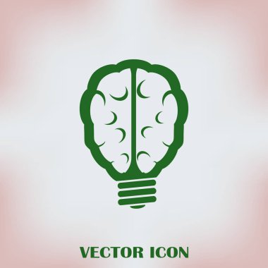 Beyin logo vektör simge