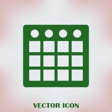 Takvim izole düz Web telefon simgesini