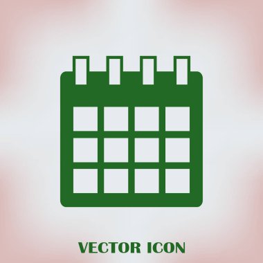 Takvim izole düz Web telefon simgesini