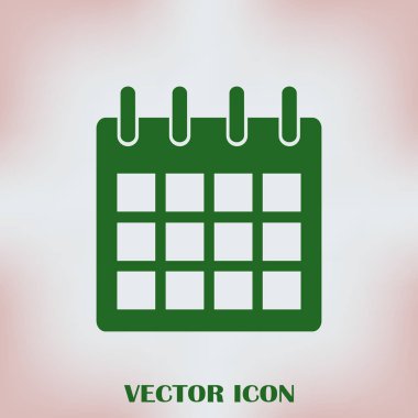 Takvim izole düz Web telefon simgesini