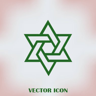 Davut'un yıldızı. Simge vektör