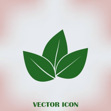 Yaprak ikonu vektör illüstrasyonu