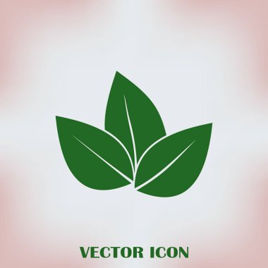 Yaprak ikonu vektör illüstrasyonu