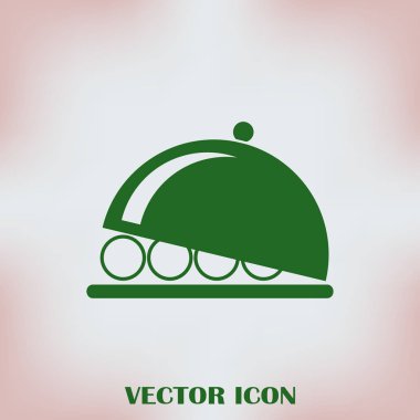 Yemek tabağı hizmet işareti simgesi