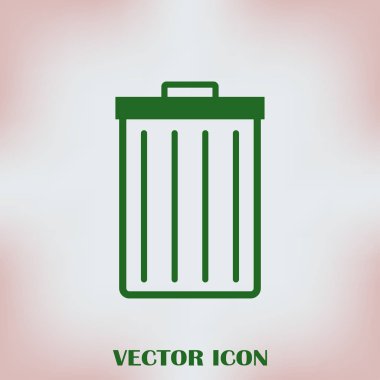 çöp kutusu simgesini, vektör