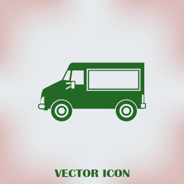 Vektör araba düz simgesi