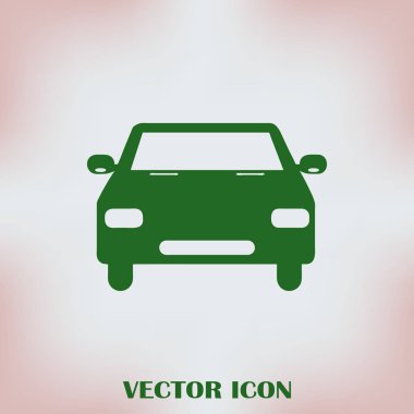Vektör araba düz simgesi