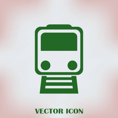 Tren simge vektör, Modern ulaşım işareti, Web sitesi, sosyal medya, kullanıcı arabirimi, mobil uygulaması, Eps10