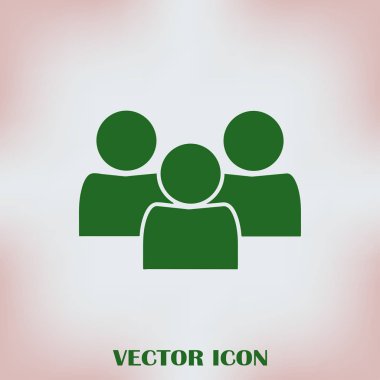 İnsanlar simgesini trendy düz stil. Kalabalık işareti. Web sitesi tasarımı, logo, app, UI kişi simgesi. Vektör çizim