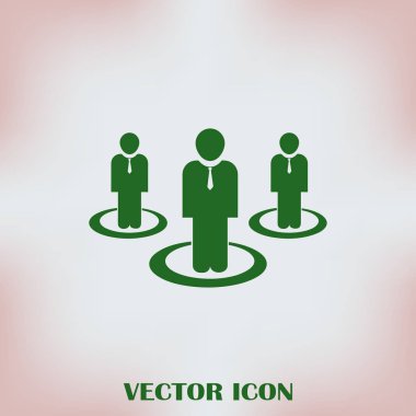 İnsanlar simgesini trendy düz stil. Kalabalık işareti. Web sitesi tasarımı, logo, app, UI kişi simgesi. Vektör çizim