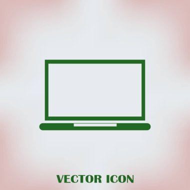 Popüler tasarımı olan bir dizüstü bilgisayar ekranı. Özel resimlerle kullanılabilir.