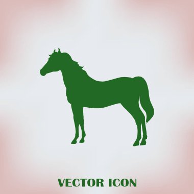 At siluet çalıştırıyor. Vektör çizim.