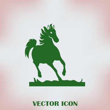 At siluet çalıştırıyor. Vektör çizim.