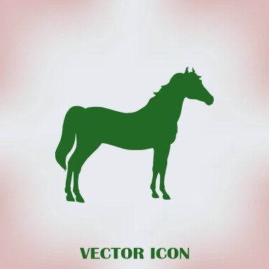 At siluet çalıştırıyor. Vektör çizim.