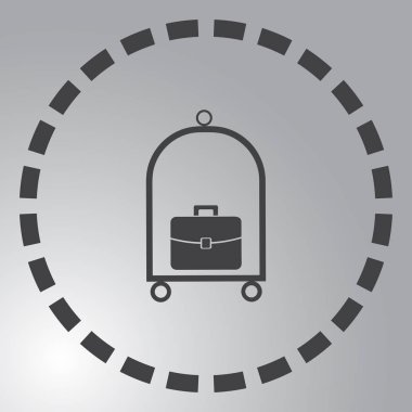 Bagaj simgesi. Web vektör stili.