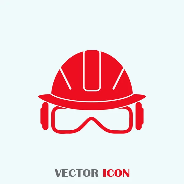 Ícone de capacete de construção em desenho animado estilo ilustração vetorial . — Vetor de Stock